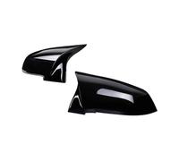 Side Mirror Cover For F20 F21 For X1 F22 F23 F30 F32 F36 E84 F87 Black Carbon Fiber Pattern 2Pieces Rearview Mirror Cover Cap Accessories Door Mirror Cover Replacement(Bright black)