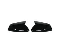 Side Mirror Cover Housing For Mustang 2015-2020 Car Rearview Side Mirror Cover Wing Cap Exterior Door Rear View Case Trim Sticker Carbon Fiber US(No light Black)