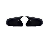 Side Mirror Cover Housing For Mustang 2015-2020 Car Rearview Side Mirror Cover Wing Cap Exterior Door Rear View Case Trim Sticker Carbon Fiber US(With Light Black)