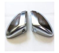 Side Mirror Covers Caps Wing Mirror Covers For VW For Passat B8 For Arteon Matte Chrome Silver Left and Right ABS Car Rearview Mirror Shell Mirror Housing(With Side Assist)
