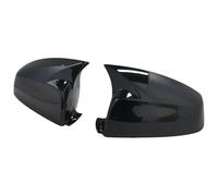 Side Mirror Covers Trim Carbon Fiber Look Black Rearview Cover Caps For BMW 5-Series E60 E61 LCI Sedan 2008 2009 2010(Black One Pair)