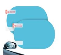 Side Mirror Film - Rainproof Clear Driving Vision Oval Transparent Overlay, 100mm X 150mm Size + 2 Piece Set, High Grade Pet Protective Fibre - durrable - For Wing Mirrors & Side Window (Clear)