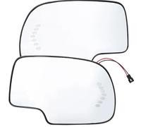Side Mirror Glass For GMC Yukon For Chevy For Suburban For Silverado 1500 2500 3500 2003-2006 Car Side Door Wing Mirror Glass Heated Turn Signal Light Plate Door Rearview Mirror Lens