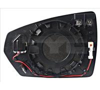 Mirror insert glass Left Aspherical 337-0322-1 TYC for VW AUDI