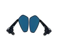 Side Mirror Motorcycle Handle Bar End Mirror 7/8" 22 Mm Side Rearview Mirrors Custom Smoke Blue Lens For