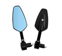 Side Mirror Motorcycle Handle Bar End Mirror 7/8" 22 Mm Side Rearview Mirrors Custom Smoke Blue Lens For
