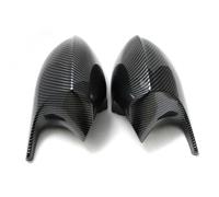 Side Mirror Shell Compatible With For E87 E88 2004 2005 2006 2007 2008 Rear View Side Case Trim ABS Carbon Fiber Pattern Style Car Rearview Mirror Cover(Black Carbon,B)