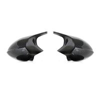 Side Mirror Shell Compatible With For E90 E91 2005 2006 2007 Carbon Fiber Pattern Rear Mirror Cap Car Mirrors Replacement Covers(Black Carbon,B)