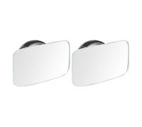 Side Mirror | Suction Cup Rear View Mirror with Glass | Small Round and Rectangle, Blind Zone Auxiliary for Universal Vehicles