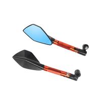 Side Mirror Universal Motorcycle Rearview Mirrors CNC Aluminum Blue Lens Anti-glare Side Handlebar End Mirror Rear View Accessories