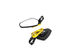 Side Mirrors 1 Pair 7/8" 22mm Motorcycle Rearview Scooter Bar End Handlebar Mirror Rear View Mirror Motorcycle Rearview Mirrors(Gold)