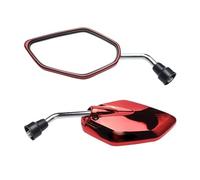 Side Mirrors 1 Pair Black Silver Red Universal Rearview Mirror Modification Adjustable Parts For Motorcycle