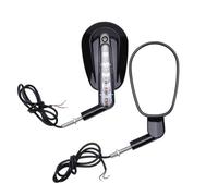 Side Mirrors For Harley V-ROD VRSCF Motorcycle Front Turn Signals Rear View Rearview Side Mirrors 2009 2010 2011 2012 2013 2014 2015 2016 2017(Black- Silver)