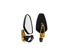 Side Mirrors Motorcycle Bar End Side Rearview Mirror Motorbike Bike Handlebar Rear View Aluminum 7/8" 22mm Motorcycle Rearview Mirrors(Gold)