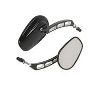 Side Mirrors Motorcycle Rearview Mirror Parts For H-ONDA For Heritage Softail Classic FLSTC 1988-2010 2011 2012 2013 2014 2015 2016 2017 Rear View(Black- Silver)