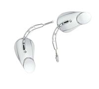 Side Mirrors Rear View Mirror Motorcycle Rearview Mirrors For Harley For Davidons For Electra Glide Ultra Classic Low FLHTCUL 2015 2016 2017(Silver)