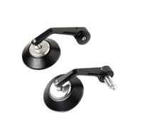 Side Mirrors Universal 7/8" 22mm Retro Motorcycle Round Side Mirror Parts Side Mirror Bar End Motorbike Rearview Mirrors(Silver blue glass)