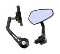 Side Mirrors Universal Aluminum Diamond Black Motorcycle Handle Bar End Rearview Side Mirrors Side Rearview Mirror