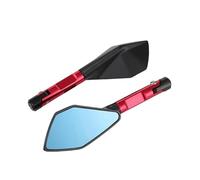 Side Mirrors Universal Motorcycle Adjustable Handlebar Left Right Mirror Rear View Clear Wide Range Back Sight Rearview Reflector Rearview Mirrors(Red)