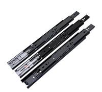 Side Mount Cabinet Runners Glides 1 Pair Heavy Duty Drawer Slides Track Three-Section Shock Absorption Rebound Buffer Wardrobe Rail Cabinet Slide(12 inche)