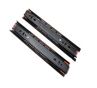 Side Mount Cabinet Runners Glides 10-20" Soft Close Track Rail Sliding Three-Section Cold Rolling Steel Drawer Slides(C 18inches 45cm 2pcs)