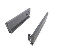 Side Mount Cabinet Runners Glides Buffered Damping Ultra-Thin Riding Drawer Slide Rails 3D Adjustable Steel Side Mounted(18inch)