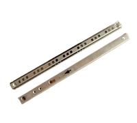 Side Mount Drawer Slides 1 Pair Heavy Duty 406mm Cabinet Runners 17mm Wide Two Section Glide Hardware for Smooth Fur Movement