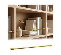 Side Mount Gallery Rails for Shelves, Aluminum Shelf Guard Rail for Open Shelves, Anti-Fall Cabinet Barrier, Modern Shelf Safety Railing for Kitchen, Pantry, Bookcase(Gold,28in/71cm)