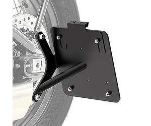 Side Mount license plate holder compatible with Triumph Bonneville Bobber/Black 17-23