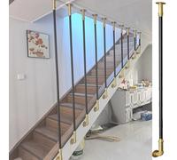 Side Mount Stair Baluster for Indoor Floor to Ceiling Wrought Iron Staircase Spindles and Railing, Hallway Porch Steps Guardrail Columns