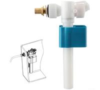 Side Mount Toilet Inlet Valve Constructed from ABS with Brass Thread Fitting for Steady Fill Cycle Operation (B)