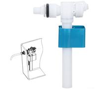 Side Mount Toilet Inlet Valve Constructed from ABS with Brass Thread Fitting for Steady Fill Cycle Operation (A)