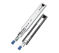 Side-Mounted Ball Bearing Drawer Slides 1Pair Guide Heavy Duty Locking Drawer Slides 10-22Inch Side Mount Full Extension Ball Bearing Industrial(20inch(500mm))