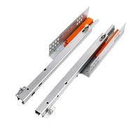 Side-Mounted Ball Bearing Drawer Slides 1pair Rebound Press Push to Open Under Mount Furniture Kitchen Bath Drawer Slide Rail Runner(14inches 350MM)