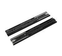 Side-Mounted Ball Bearing Drawer Slides 2pcs Metal Buffer Drawer Slides 8-20Inch Track Width 45mm Mute Three-Section Rail Sliding Furniture Hardware Fittings(8inch(200MM))