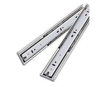 Side-Mounted Ball Bearing Drawer Slides Stainless Steel Drawer Rail Three Section Buffer Damping Slide 3 Track Mute Guide Slipway Cabinet Thickening Slideway(10inch(25cm))