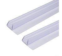 Side Mounted F Type Water retaining Strip 2x0 5m, Flexible Waterproof PVC Seal for Frameless Sliding Shower Doors, Cold Resistant with Strong Flexibility and Anti Aging (12mm)