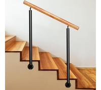 Side - Mounted Handrail for Outdoor Indoor Steps, Wooden Hand Rails Fits 2 or 3 Steps, Side Mount Stair Railing for Home Garden Corridor Lofts Decking Rail Safety Grab Bar (Height 85 CM, 120 CM /