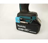 Side Mounted MAGNETIC Bit Holder for MAKITA 18V and Ryobi 18V Drills, Drivers, Impacts (Blue)