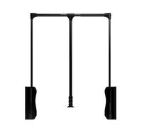 Side Mounted Pull Down Closet Rod,Lifting Wardrobe Rod,Damping Buffer Wardrobe Clothes Rail,Adjustable Extender for Hanging Clothes(Color 2,930-1250mm)