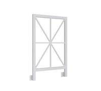 Side-Mounted Stair Railing System, Iron Frame with Rounded Polished Finish, Indoor/Outdoor Balustrade for Stairs, Durable and Stylish Safety Guard (White)