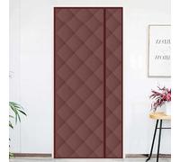 Side Opening Cotton Door Curtain Temporary Insulation Cover Blackout Door Curtain Room Darkening Noise Reducing Privacy Portable Detachable(C,90x190cm(35x75in))