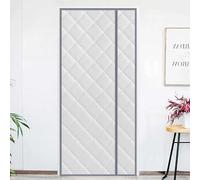 Side Opening Cotton Door Curtain Temporary Insulation Cover Blackout Door Curtain Room Darkening Noise Reducing Privacy Portable Detachable(B,120x210cm(47x83in))