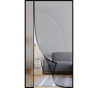 Side Opening Fly Screens for Doors 170x205cm Reversible Left Right Side Opening Magic Paste Curtains Hands Free Mesh Partition with Powerful Magnets Full Frame Magic Tape Black