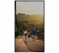 Side Opening Fly Screens for Doors,W100xH230cm Black Magnetic Fly Screen Door with Powerful Magnets and Full Frame Magic Tape,Easy to Install Door Fly Screen Curtain,Keep Fly Bug Out