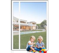 Side Opening Fly Screens for Doors White, 75x190cm Fly Screens Doors Nets Patio Curtain Insect Mesh with Powerful Magnets and Full Frame Magic Tape, Easy to Install Door Fly Screen Curtain