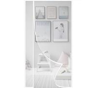 Side Opening Magnetic Fly Screens for Doors 105x220cm Sturdy Magnetic Fly Net Mesh Insect Door Screen Self Closing Door Screen Pet and Kid Friendly Frame Hook & Loop White