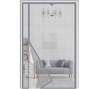 Side Opening Magnetic Fly Screens for Doors 85x205 cm Fiberglass,Heavy Duty Bugs Door Screen,Reversible Left Right Anti Mosquito Mesh Fly Curtain with Powerful Magnets & Full Frame Magic Tape