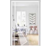 Side Opening Magnetic Fly Screens for Doors 85x205 cm Fiberglass,Heavy Duty Bugs Door Screen,Reversible Left Right Anti Mosquito Mesh Fly Curtain with Powerful Magnets & Full Frame Magic Tape
