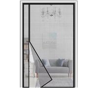 Side Opening Magnetic Fly Screens for Doors 90x200 cm Fiberglass,Heavy Duty Bugs Door Screen,Reversible Left Right Anti Mosquito Mesh Fly Curtain with Powerful Magnets & Full Frame Magic Tape